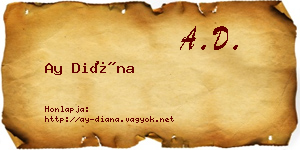Ay Diána névjegykártya