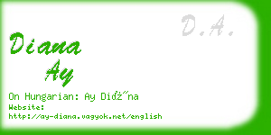 diana ay business card